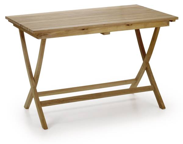 Klappbarer Esstisch Zen II Beige - Massivholz - 120 x 77 x 70 cm