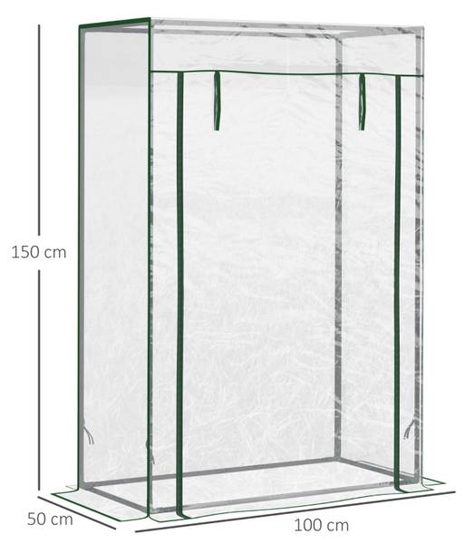 Gewächshaus CO204 Kunststoff - 50 x 150 x 100 cm