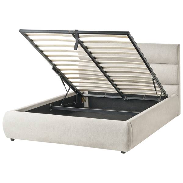 Doppelbett BONIFACIO Schwarz - Grau - Textil - 160 x 106 x 230 cm