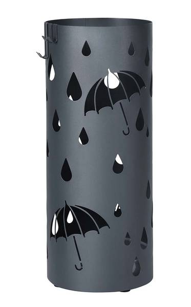 Regenschirmständer Yaoundé Schwarz - Metall - 20 x 49 x 20 cm