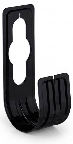 Schwarze Schlauchhalter im 4er Set Schwarz - PVC - 8 x 22 x 10 cm