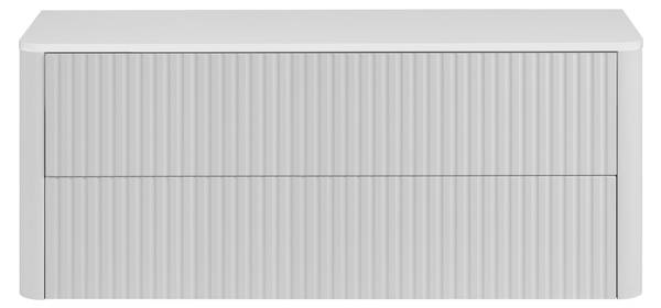 Meuble vasque Rhein Noir - Blanc - Largeur : 121 cm