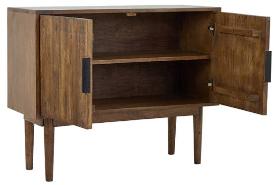 Schrank BITIKA Braun - Massivholz - 100 x 80 x 40 cm