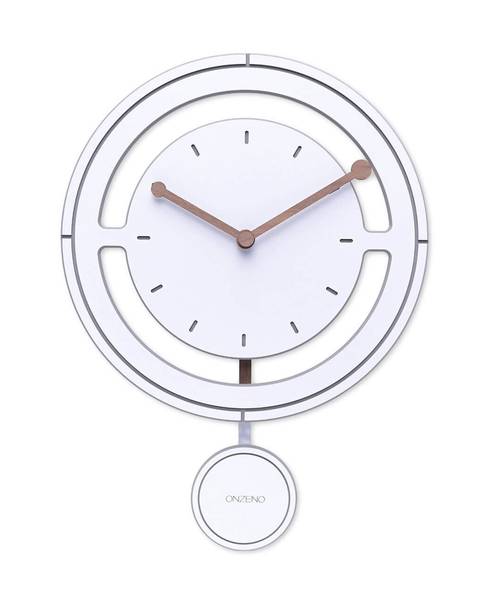 Horloge murale design Orbitus Blanc - Bois manufacturé - 29 x 29 x 1 cm