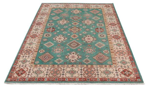 Orientteppich Oriental Grün - Naturfaser - 170 x 1 x 233 cm