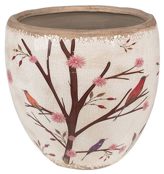 Blumentopf Mervesi Beige - Keramik - 18 x 17 x 18 cm