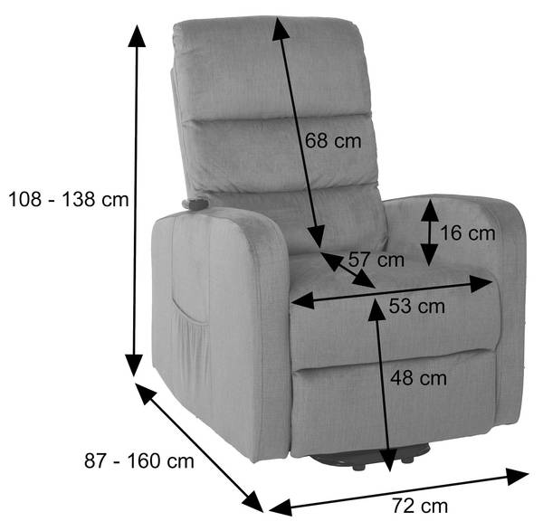 Televisiefotel K62-C blauw