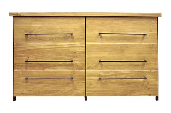 Kommode im industriellen Stil HUGON II Braun - Eiche - 165 x 96 x 55 cm