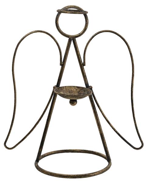 Kandelaar Engel Mateo metaal - 16 x 26 x 21 cm