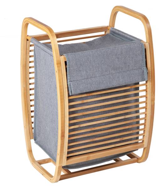Wäschekorb LAGOON SPA Braun - Grau - Flachgewebe - Polyester - 40 x 60 x 33 cm