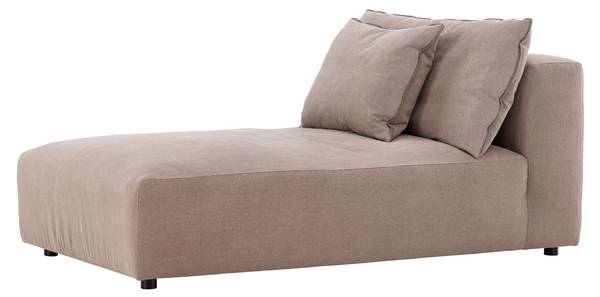 Recamiere Malö Braun - Leinen - Webstoff - 169 x 80 x 100 cm