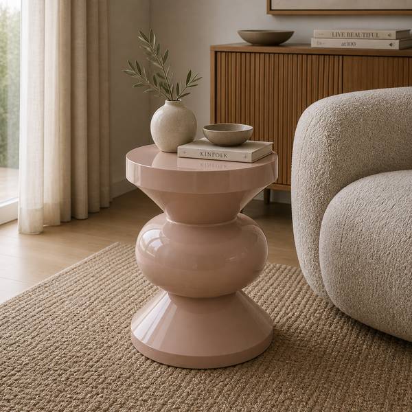Beistelltisch Ole Vintage Pink - Metall - 36 x 47 x 36 cm