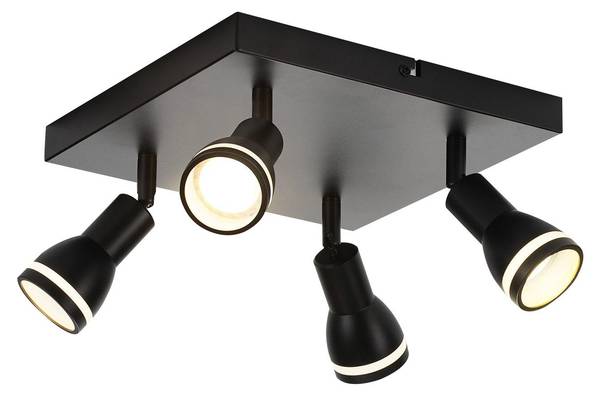 Plafonnier Oldenburg Noir - Métal - 20 x 16 x 20 cm