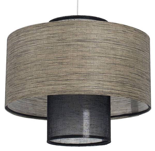 Hängeleuchte Twin Beige - Schwarz