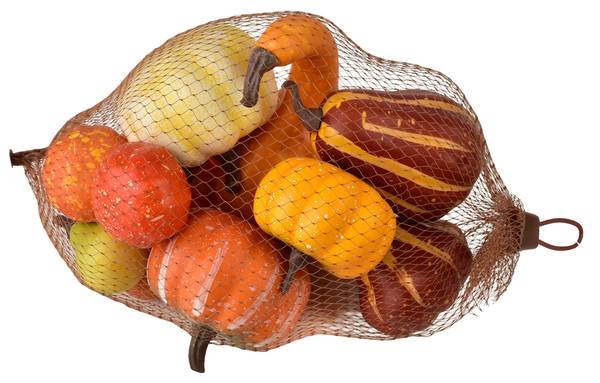 Dekokürbis-Set MAVE Orange - Kunststoff - 14 x 25 x 25 cm