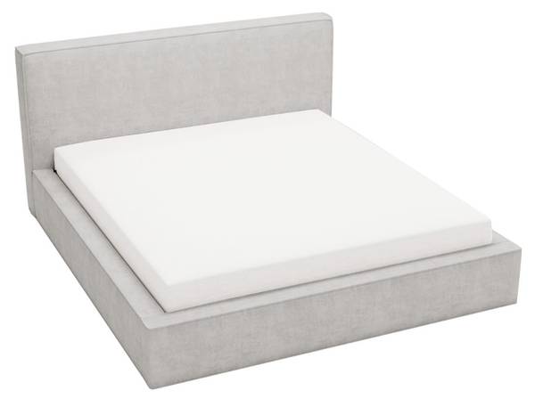 Polsterbett MONACO Hellgrau - Liegefläche Breite: 120 cm