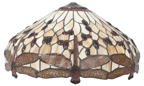 Lampenkap Tiffany Gunner bruin - glas - 49 x 28 x 49 cm