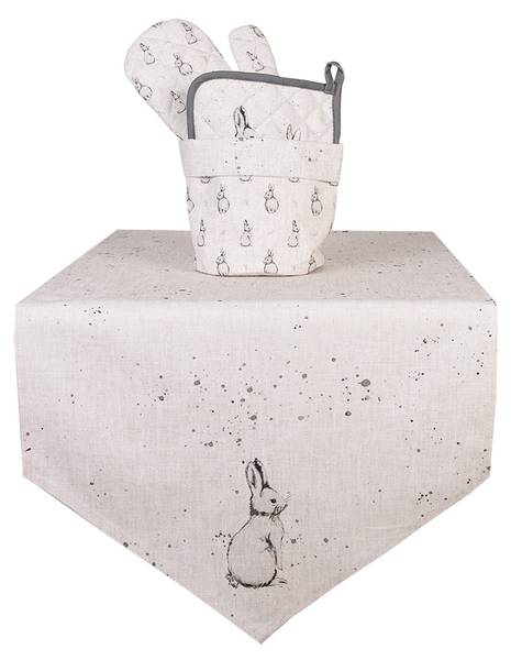 Brotkorb Kaninchen RUSTIC EASTER Beige - Textil - 15 x 16 x 15 cm