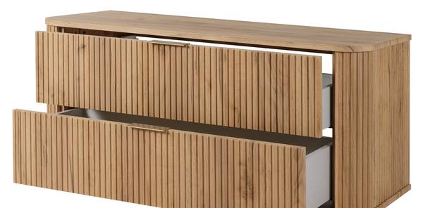 Badezimmerschrank Rhône Gold - Eiche Dekor - 120 x 52 cm