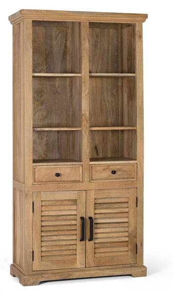 Buchhandlung 1812 Braun - Massivholz - 40 x 180 x 90 cm