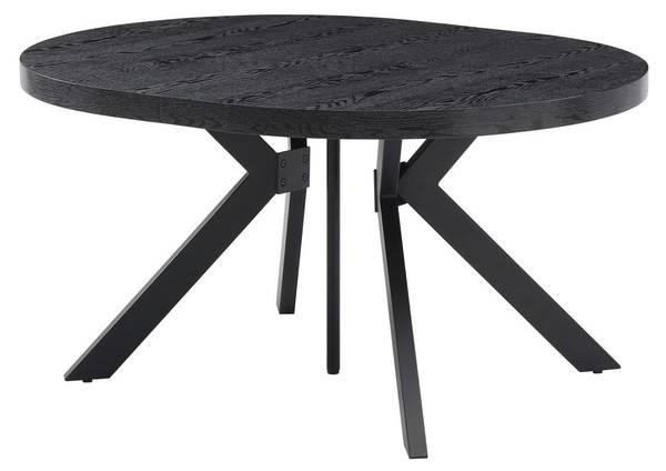 Ausziehbarer Tisch KOMONI Schwarz - Holz teilmassiv - 120 x 76 x 300 cm