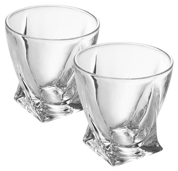 2x Whisky Glas Whiskey Kristallglas Glas - 19 x 19 x 32 cm