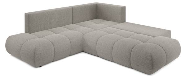 Ecksofa DUCA II CURIO Hellgrau - Ecke davorstehend links