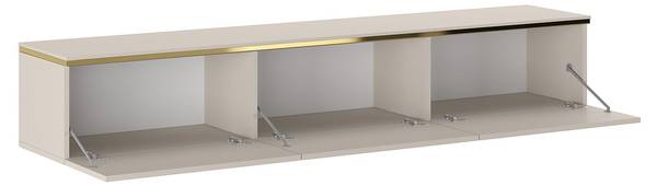 TV-Hängeschrank VUKIA Beige - Holz teilmassiv - 180 x 30 x 35 cm
