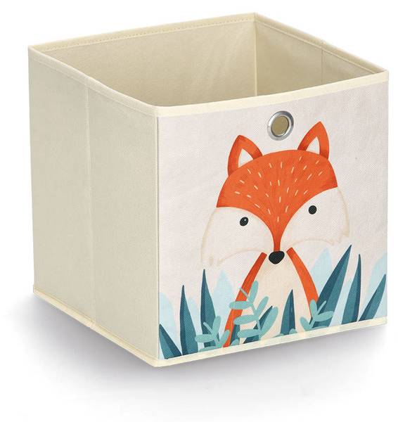 Aufbewahrungsbox 'Fuchs', Vlies, beige Beige - Kunststoff - 28 x 28 x 28 cm