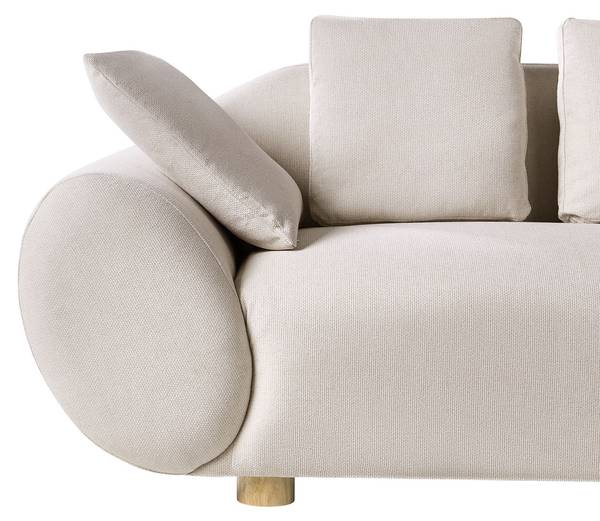 Sitzgruppe RINGEL 3-tlg Beige - Braun - Textil - 87 x 75 x 87 cm