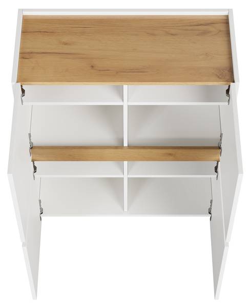 Aktenschrank NATBA40 Ⅳ Weiß - Holzwerkstoff - 90 x 110 x 40 cm