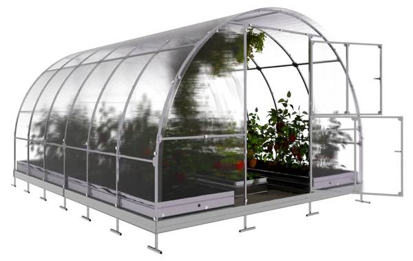 KLASIKA TUBE PREMIUM 12m² Silber - Metall - 300 x 220 x 400 cm