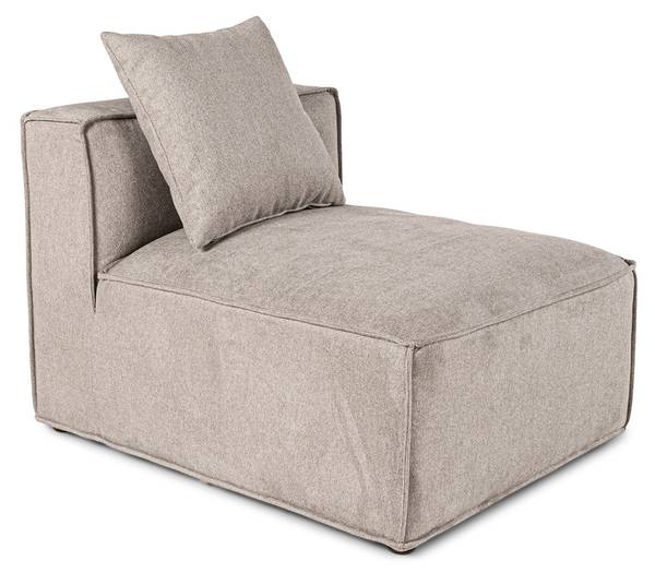 Sofa Box Grau - Webstoff - 92 x 65 x 256 cm