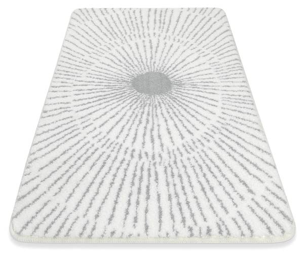 Badteppich Jasbeer Grau - Weiß - Polyester - 55 x 2 x 65 cm
