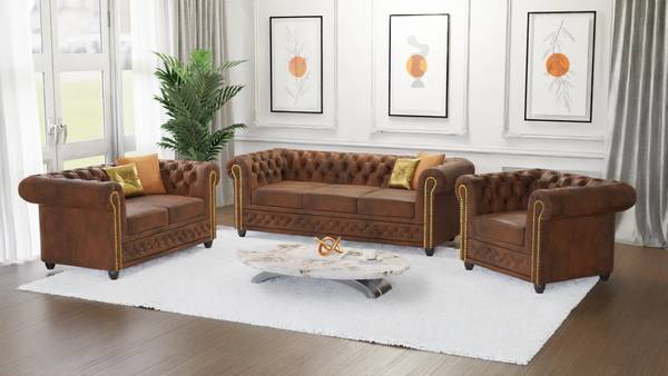 Sessel Ingrid, Chesterfield Braun