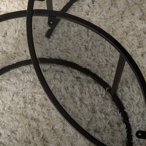 Table AURUM Gris - Métal - 80 x 43 x 80 cm