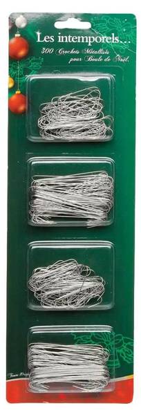 Kugelaufhänger 300er Set Silber - Metall - 11 x 33 x 2 cm