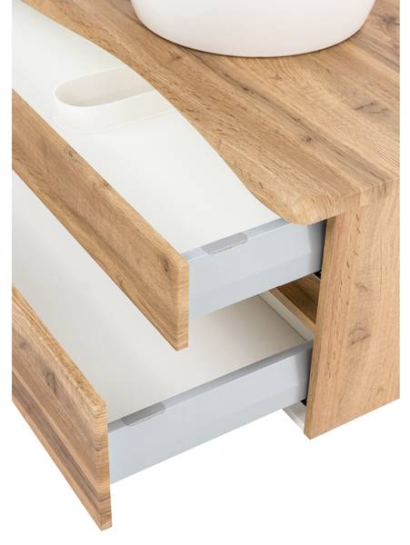 Badmöbel-Set VIDAGO-03-2 3er-Set Braun - Holzwerkstoff - 156 x 200 x 52 cm