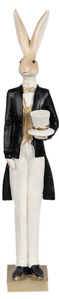 Figur Kaninchen DekoEaster-Aspen Beige - Kunststoff - 6 x 32 x 7 cm