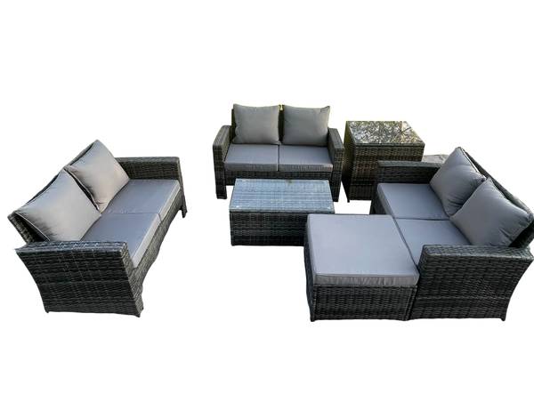 Gartenmöbel Set Mit Tisch A(6er-Set) Grau - Webstoff - 70 x 74 x 124 cm