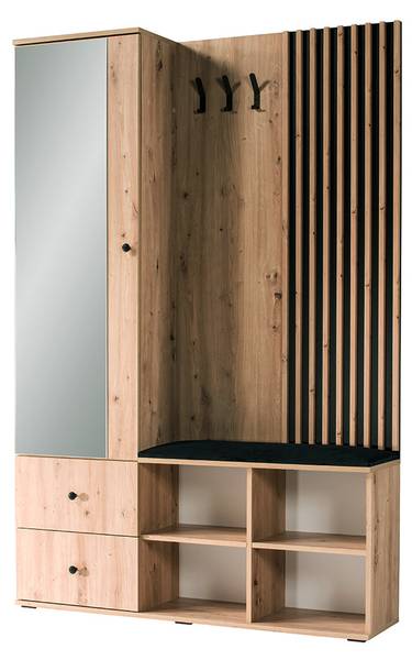 Garderobe CALLAO-161-3 Braun - Holzwerkstoff - 129 x 195 x 30 cm