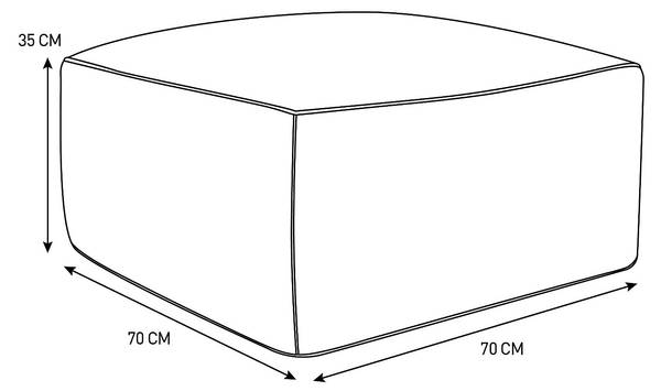 Gartenkissen NOUMARA Beige - Textil - 70 x 35 x 70 cm