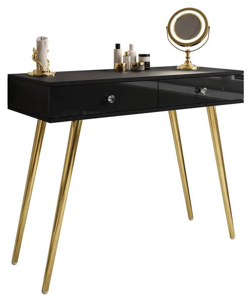 Console SIENNA hoogglans zwart - goud