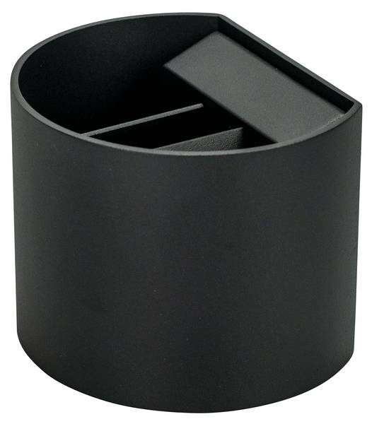 Außenwandleuchte Mars Schwarz - Glas - Metall - 12 x 11 x 14 cm