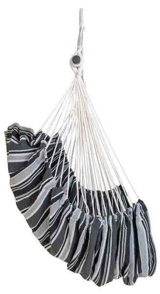 Hängematte Lamia Grau - Baumwollstoff - 100 x 185 x 130 cm