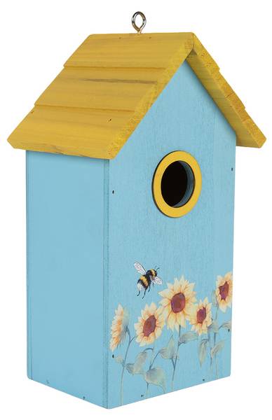 Vogelhaus Abigail Garden Blau - Holzwerkstoff - 10 x 22 x 15 cm