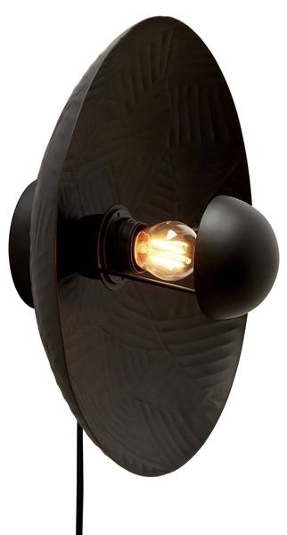 Wandleuchte Ribble Schwarz - Metall - 35 x 15 x 35 cm