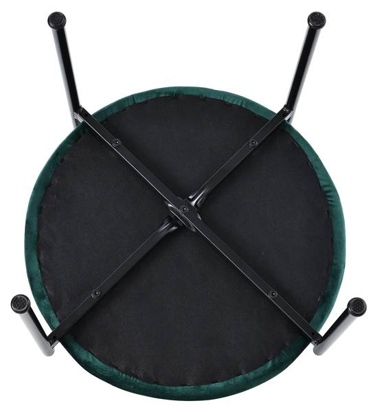 Esszimmerstuhl 4er-set Yuhrar GR Grün - Metall - 51 x 75 x 51 cm