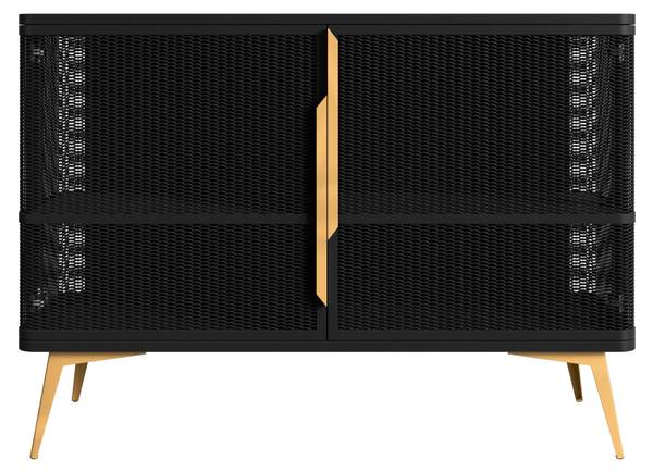 Kommode Modera 2 Schwarz - Gold
