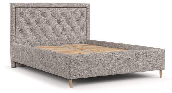 Polsterbett Lido mit Stauraum Neve Hellbraun - Liegefläche Breite: 140 cm